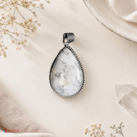 Dendritic Opal Oval Shape Pendant