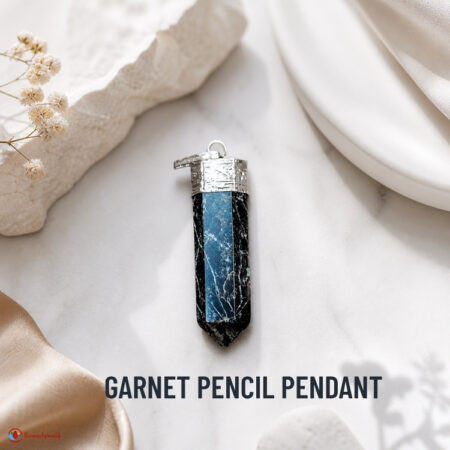 Garnet Pencil Pendant