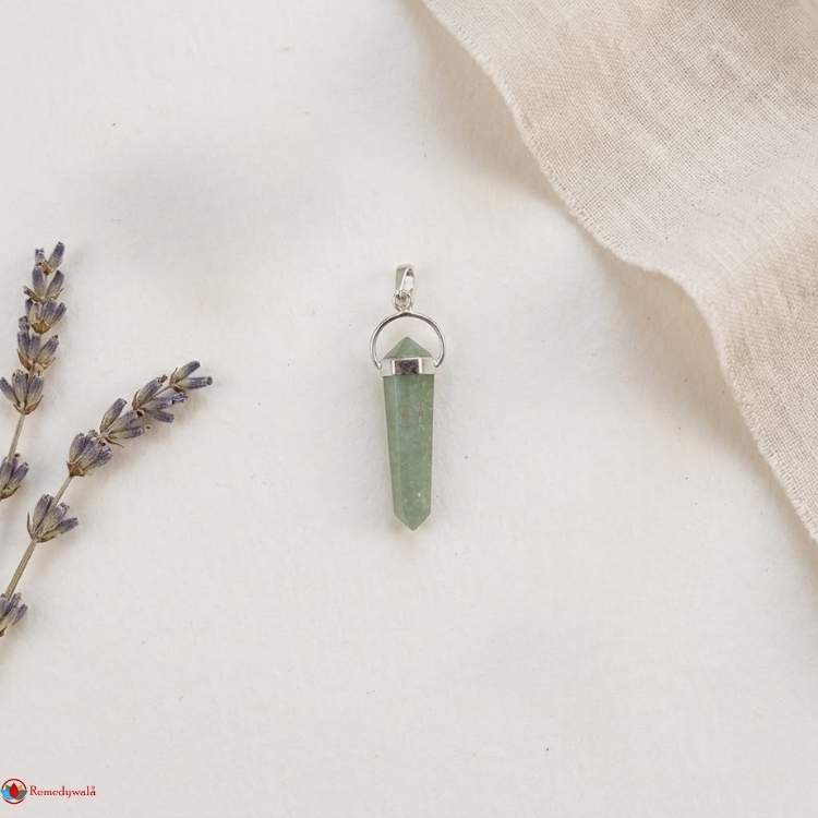 Green Aventurine Double Terminated Pendant