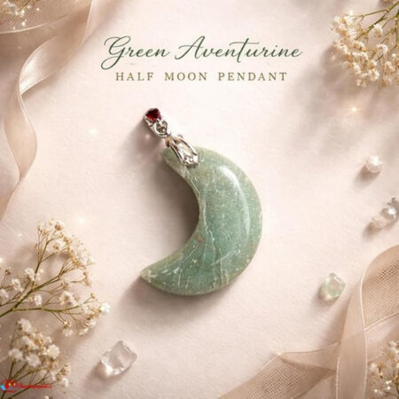 Green Aventurine Half Moon Pendant