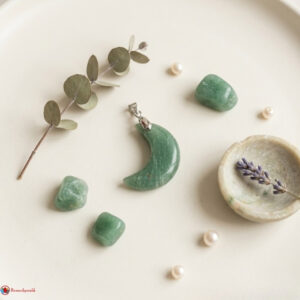 Green Aventurine Half Moon Pendant