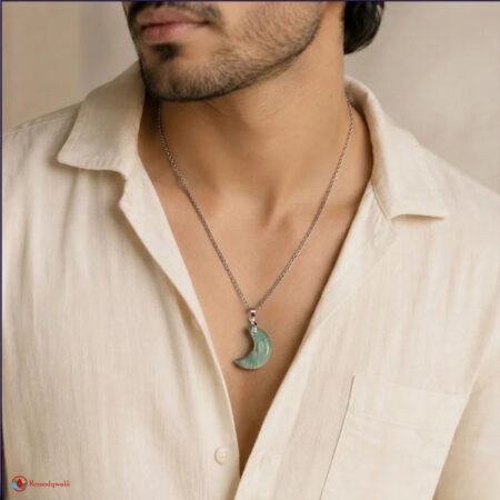 Green Aventurine Half Moon Pendant