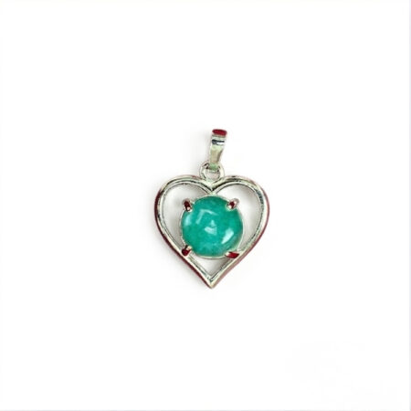 Green Aventurine Heart Shape Frame Pendant