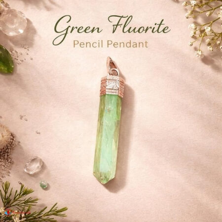 Green Fluorite Pencil Pendant