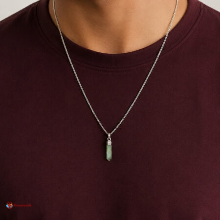 Green Fluorite Pencil Pendant