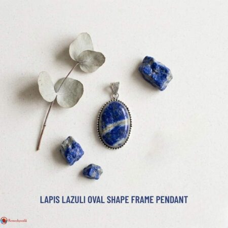 Lapis Lazuli Oval Shape Frame Pendant