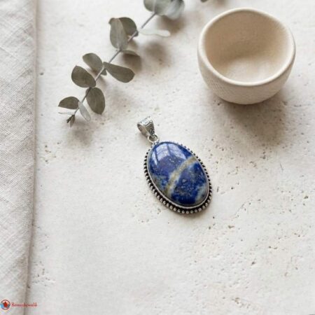 Lapis Lazuli Oval Shape Frame Pendant