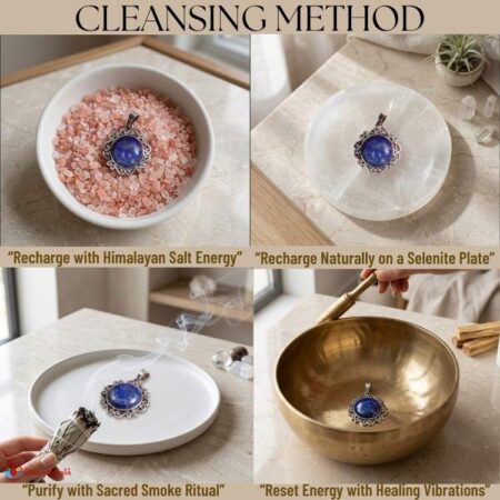 Lapis Lazuli Round Shape Royal Pendant