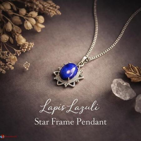 Lapis Lazuli Star Frame Pendant