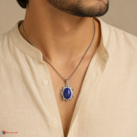 Lapis Lazuli Star Frame Pendant