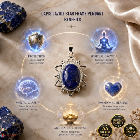 Lapis Lazuli Star Frame Pendant