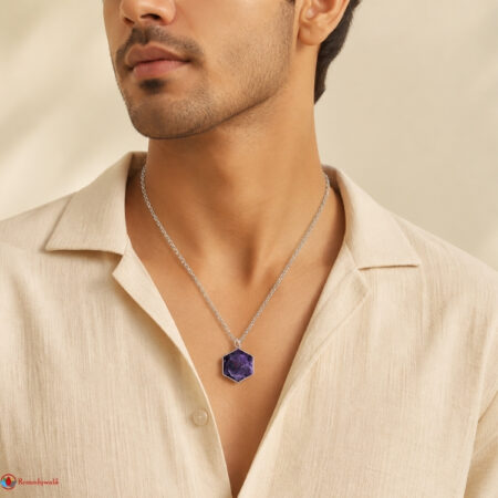 Lepidolite David Star Shape Frame Pendant