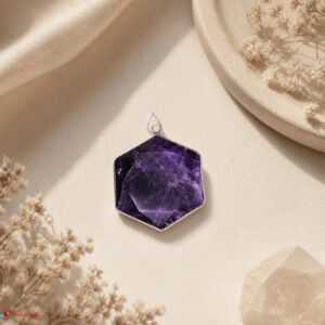 Lepidolite David Star Shape Frame Pendant