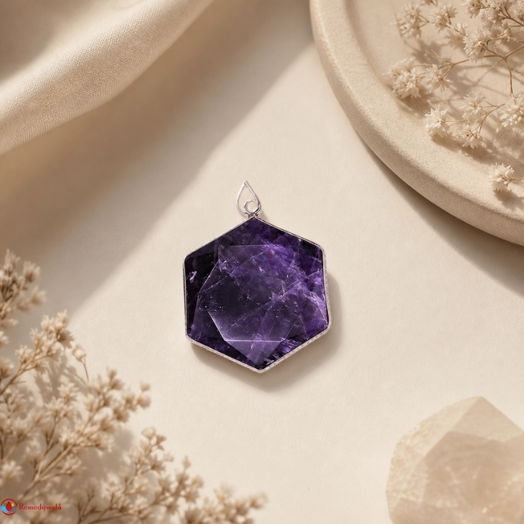 Lepidolite David Star Shape Frame Pendant