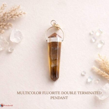 Multicolor Fluorite Double Terminated Pendant