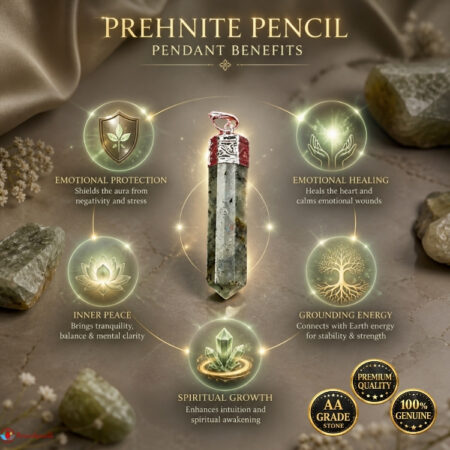 Prehnite Pencil Pendant