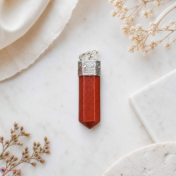 Red Jasper Pencil Pendant