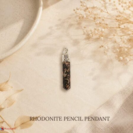 Rhodonite Pencil Pendant