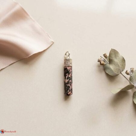 Rhodonite Pencil Pendant