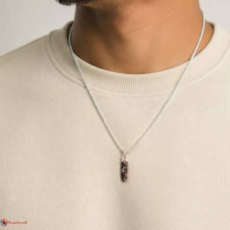 Rhodonite Pencil Pendant