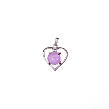 Rose Quartz Heart Shape Frame Pendant