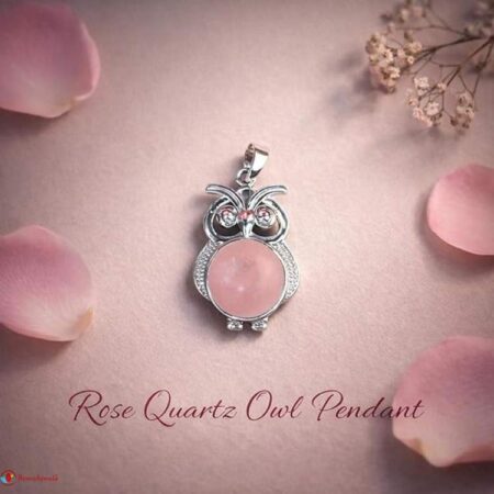 Rose Quartz Owl Pendant