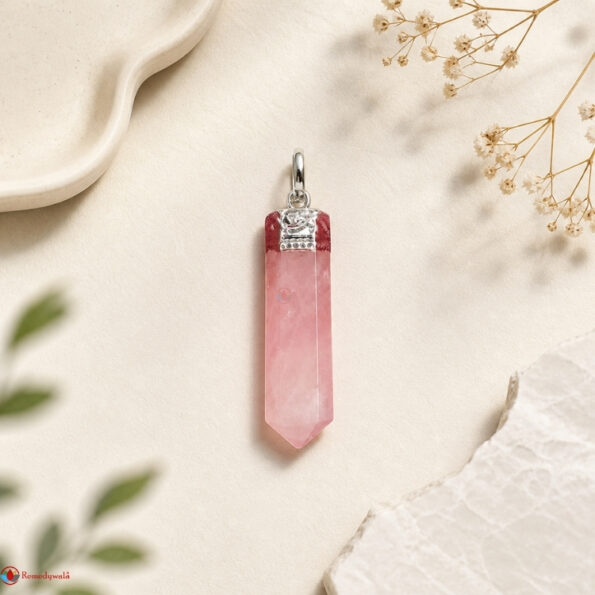 Rose Quartz Pencil Pendant