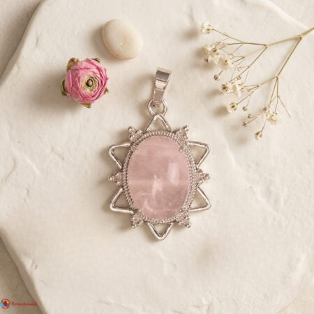 Rose Quartz Star Frame Pendant