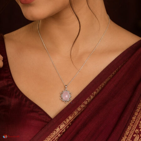 Rose Quartz Star Frame Pendant