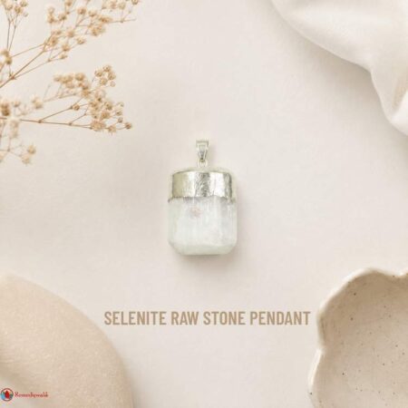 Selenite Raw Stone Pendant