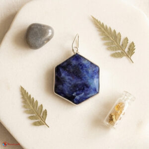 Sodalite David Star Shape Frame Pendant