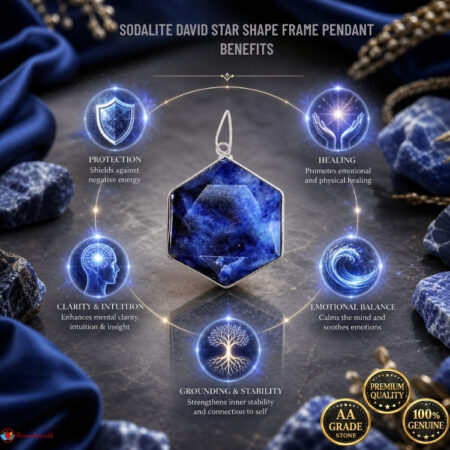 Sodalite David Star Shape Frame Pendant