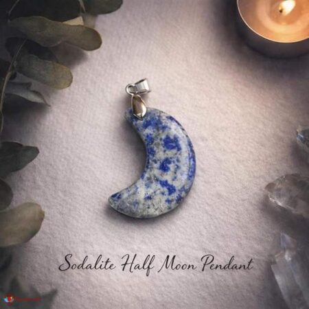 Sodalite Half Moon Pendant