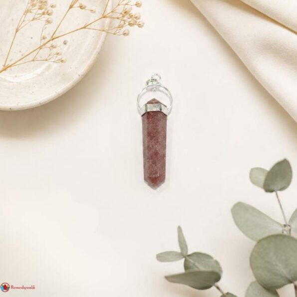 Strawberry Quartz Double Terminated Pendant