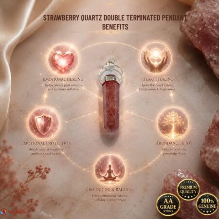 Strawberry Quartz Double Terminated Pendant
