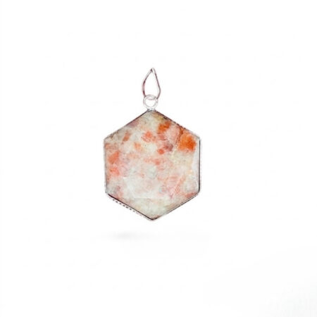 Sunstone David Star Shape Frame Pendant