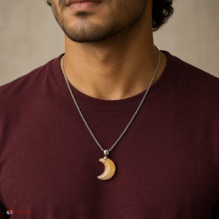 Sunstone Half Moon Pendant