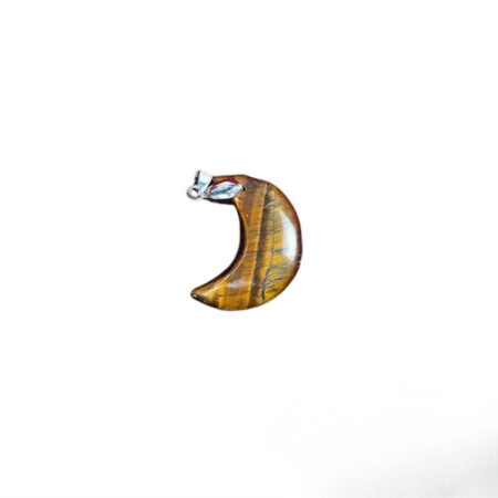 Tiger Eye Half Moon Pendant