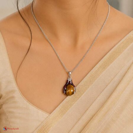 Tiger Eye Holding Hand Pendant