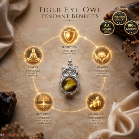 Tiger Eye Owl Pendant