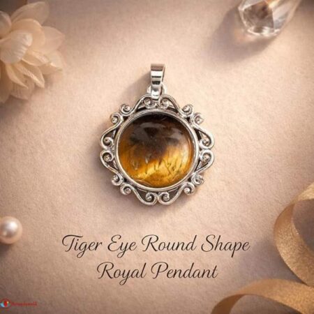 Tiger Eye Round Shape Royal Pendant