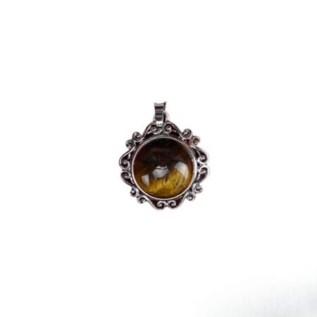 Tiger Eye Round Shape Royal Pendant