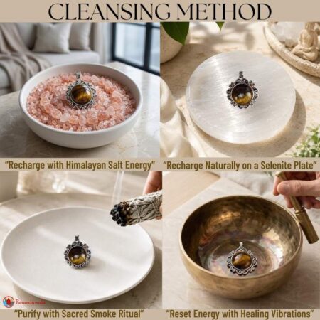 Tiger Eye Round Shape Royal Pendant