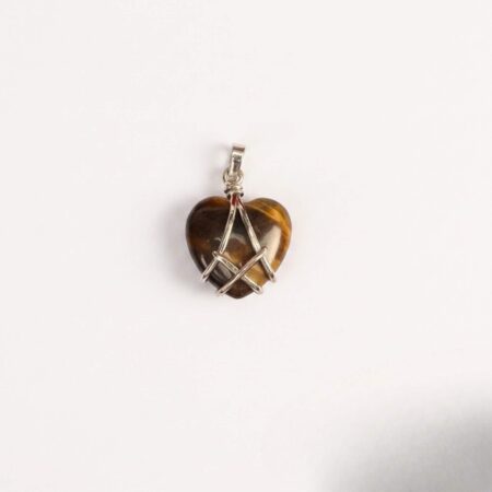Tiger Eye Small Heart Pendant