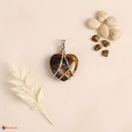 Tiger Eye Small Heart Pendant