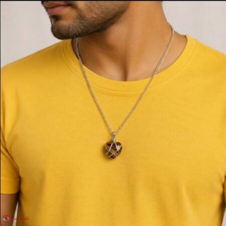 Tiger Eye Small Heart Pendant
