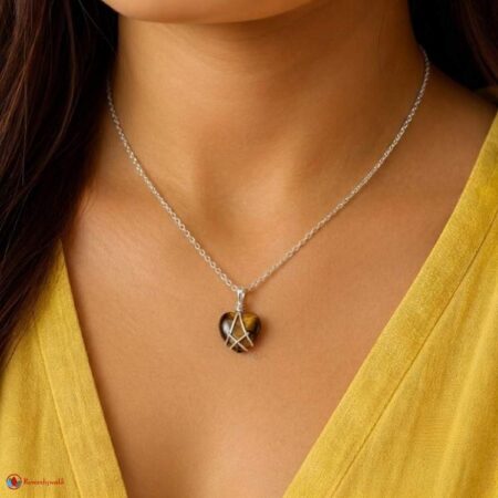 Tiger Eye Small Heart Pendant