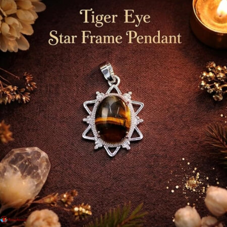 Tiger Eye Star Frame Pendant