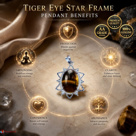 Tiger Eye Star Frame Pendant