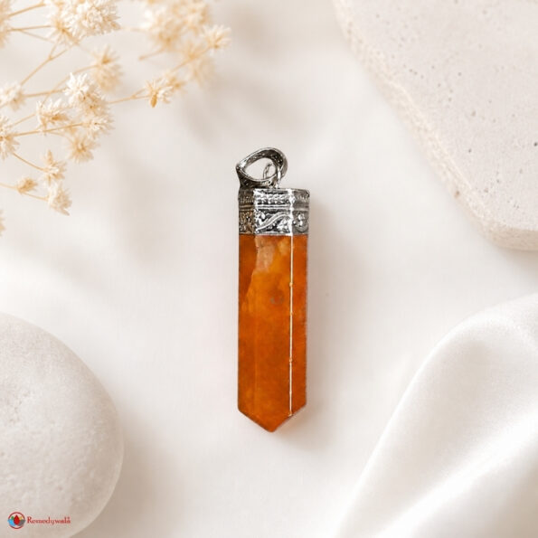 Yellow Calcite Pencil Pendant